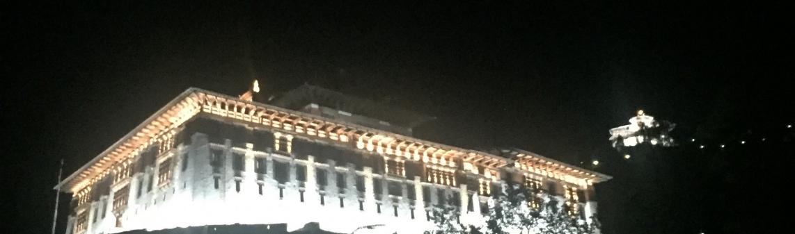 Night View of Paro Rinpung Dzong